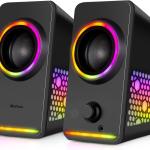 X6 Gaming Speaker 2.0 Channel RGB Light Computer Speaker Stereo Bass Touch Control Gaming Wired USB/3.5mm Speaker