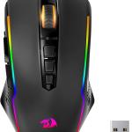 Souris Gamer sans Fil,Souris sans Fil Rechargeable avec 8000 PPP,Ergonomique,RVB,9 Boutons Programmable avec Bouton de Feu,70 Heures,Souris Gaming de Jeu pour Windows et Mac - Noire