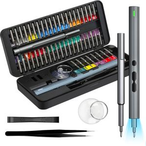 Tournevis de Precision,E·Durable Tournevis de Precision Électrique 58 en 1,Tournevis Precision portable