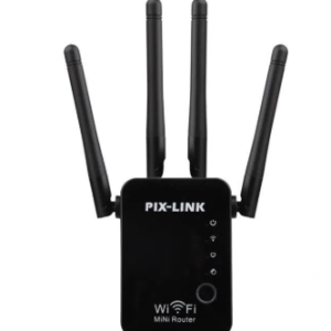PIX-Link WiFi Répéteur amplificateur de Signal 4 Antennes Externes 2.4GHz Haute Vitesse 300Mbs Wi-FI