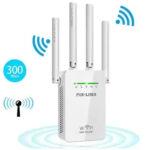 PIX-Link WiFi Répéteur amplificateur de Signal 4 Antennes Externes 2.4GHz Haute Vitesse 300Mbs Wi-FI