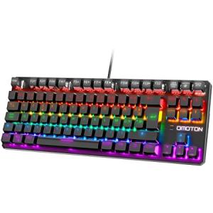 Ensemble Clavier et Souris Gamer sans Fil RGB Rétroéclairés, Rechargeable 2,4 G Clavier de Jeu