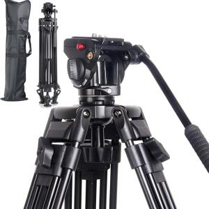 Système de trépied vidéo professionnel en aluminium